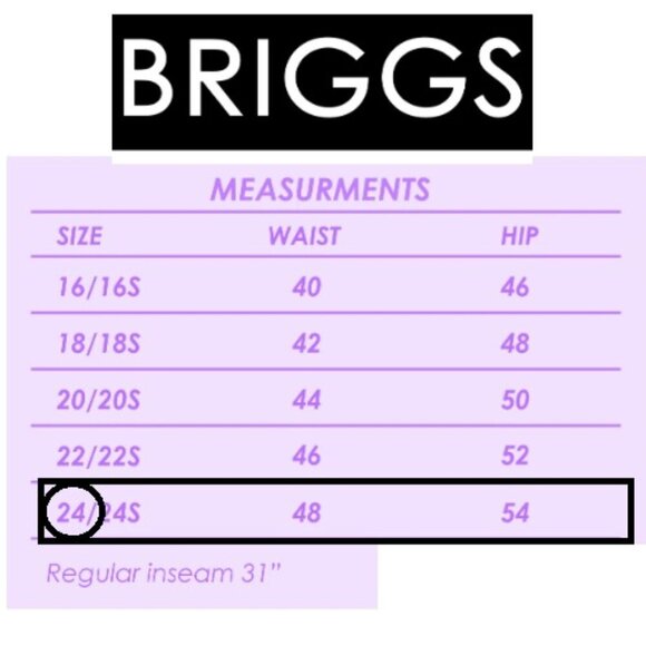 Briggs New York Women's Plus Size Super Stretch Millennium Welt Pocket Pull on - Picture 4 of 8